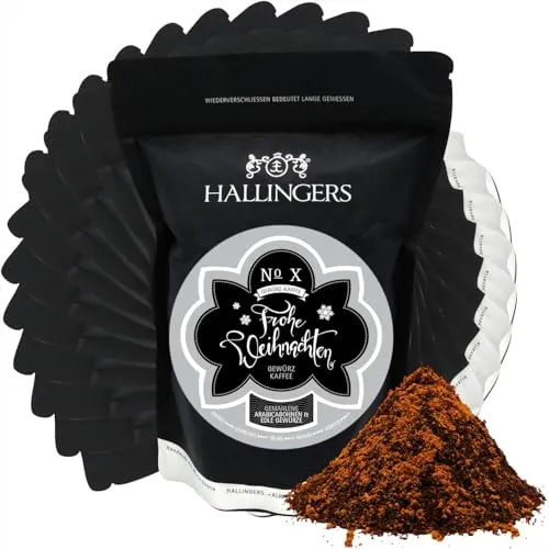 Hallingers Gewürzter Gourmet-Kaffee, schonend langzeit-geröstet - Made in Germany
