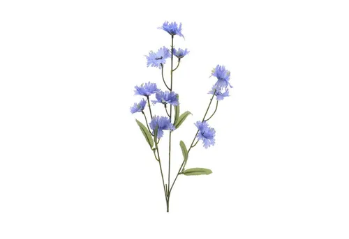 Kunstblume Künstliche Kornblume am Stiel Kunstblume Dekoblume H: 55cm blau, MARELIDA, Höhe 55 cm