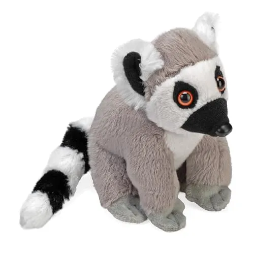 Wild Republic Pocketkins Eco Katta, Plüschtier, 12 cm, Plüschspielzeug, Hergestellt aus recycelten Materialien, Umweltfreundlich