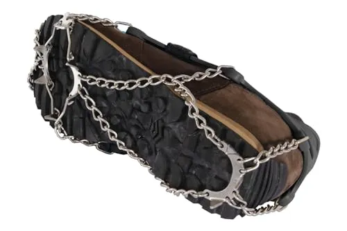 STUBAI Grödel für Wanderschuhe | Ice Track Größe L | Elastische Antirutsch-Steigeisen aus Edelstahl für Winter | Spikes für Schuhe, Wandern, Schnee, Outdoor