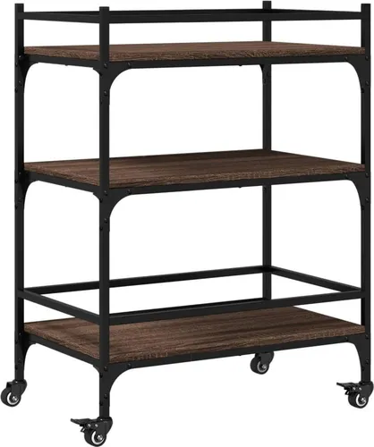 vidaXL Küchenwagen Braun Eichen-Optik 65x40x86,5 cm