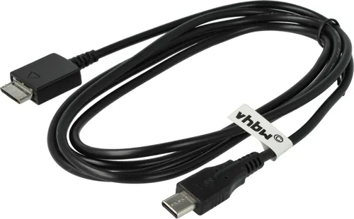 vhbw USB-C Datenkabel kompatibel mit Sony Walkman NW-S615F, NW-S616F, NW-S603, NW-S605, NW-S705F, NW-S706F, NW-A919 MP3 Player Schwarz, 150 cm