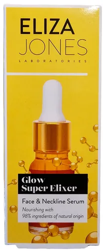 Eliza Jones Glow Super Elixer Gesichts u. Hals Serum in gold von Eliza Jones