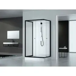 Marwell Komplettdusche Black and White, 110x80 cm