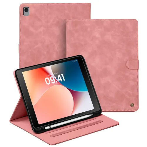 Tablet Schutz Hülle für Apple iPad 7. 8. 9. Gen 10.2 Zoll Klapp Cover Case Rosa