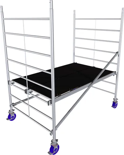 Krause Fahrgerüst MONTO ProTec XXL Aluminium 2,90 m - Robustes Aluminiumgerüst mit 2,90 m Arbeitshöhe, ideal für professionelle Anwendungen und sichere Arbeiten in der Höhe.