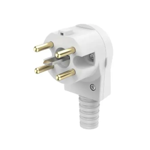 Xavax Schutzkontaktstecker, 5-polig, gewinkelt, wiederanschließbar, 400V/16A