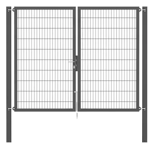 Alberts Doppeltor Flexo Plus anthrazit 250 cm x 200 cm - Robustes Einfahrtstor aus feuerverzinktem Stahl mit anthrazitfarbener Kunststoffbeschichtung. Inkl. Zubehör für einfache Montage und hohe Stabilität.