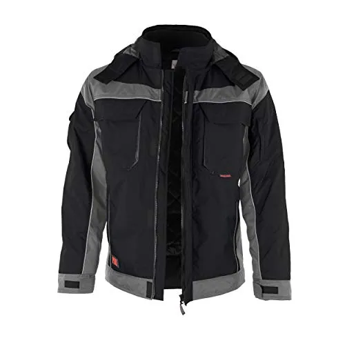 Qualitex Arbeitsjacke PRO 203045, Winterjacke XXL, schwarz-grau - Arbeits- & Schutzkleidung: Strapazierfähige und winddichte Winterjacke mit warmem Innenfutter und praktischen Taschen für optimalen Komfort bei kaltem Wetter.