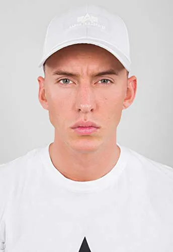 Alpha Industries Unisex VLC Cap Hut, White, Talla Única - Baseball Caps für Herren, mit verstellbarem Klettverschluss und auffälligem Logo-Patch für einen stylishen Look.