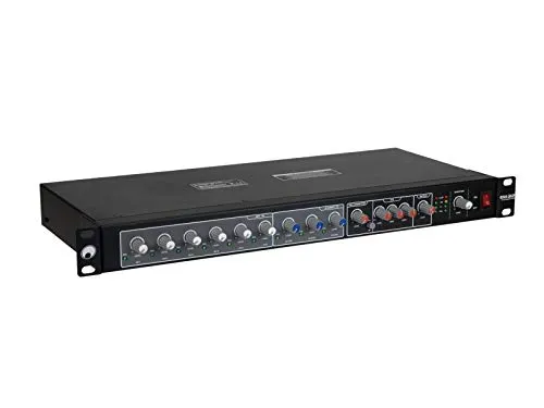 OMNITRONIC EM-312 Entertainment-Mixer - Mischpult mit 6 Mono- und 3 Stereo-Eingangskanälen, ideal für professionelle Audioanwendungen. Phantomspeisung für Mikrofone und individuelle Lautstärkeregler für jeden Kanal.
