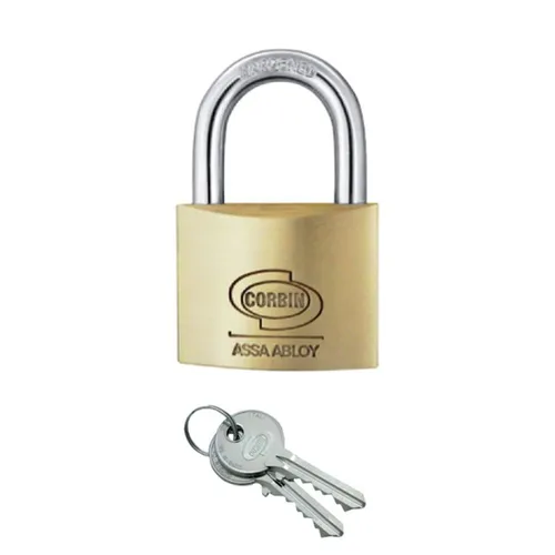Vorhängeschloss Standard Klein Messing Corbin Assa Abloy Ab 25mm 2 Schlüssel