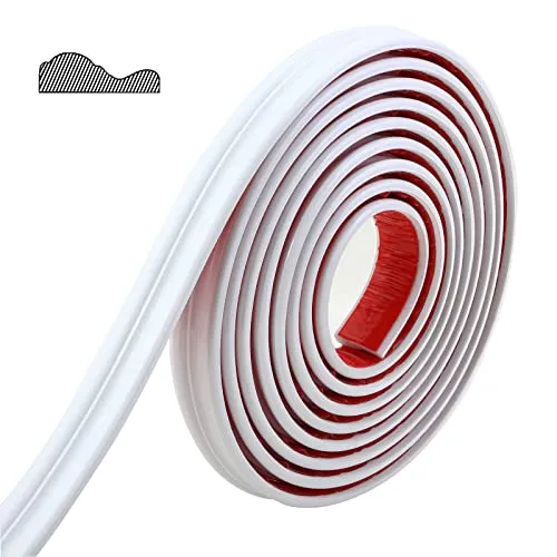 Wandleistenleiste & Stuhlschiene | Abziehen und aufkleben, selbstklebende Verkleidungsleiste | DIY Home Decor auf dem Spiegelrahmen der Schranktür, 3 m x 32 mm Weiß