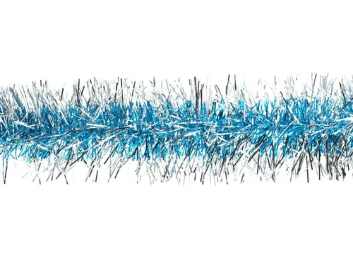 Creativery Girlanden, Weihnachtsgirlande Lametta 9cm x 3m türkis / silber