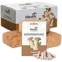 Hawlik Pilzbrut Kräuterseitling Pilzbeet-Set für Einfache Pilzzucht Im Garten mit Substrat und Myzel inkl. Anbau-Anleitung