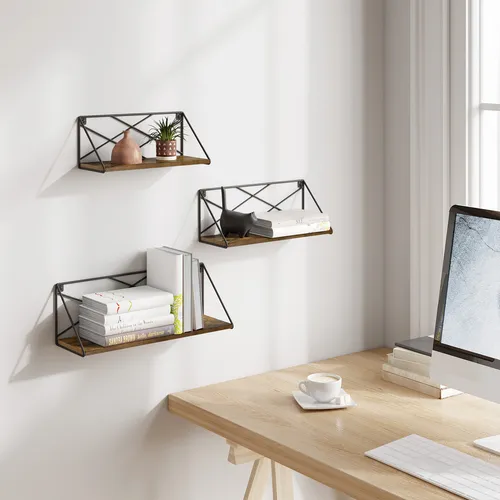 EUGAD 3 Stk. Wandregal Schweberegal hängend