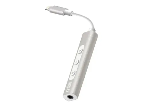 SBS TEADAPTIPJACK35W Audio-Kabel 1 m - Sonstiges TV-Zubehör mit hochwertigem Lightning zu 3,5 mm Adapter, ideal für Musikliebhaber, um klassische Kopfhörer mit iPhone zu verbinden. Offizieller MFI-Chip für beste Qualität.