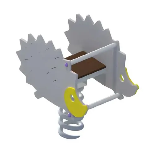 Schaukelwippe Igel für Kinder - Robuste Schwingwippe für Kinder von 1-11 Jahren, ideal für Spielplätze. Modernes Design in Grau, sorgt für sicheren Spielspaß und fördert die motorischen Fähigkeiten.