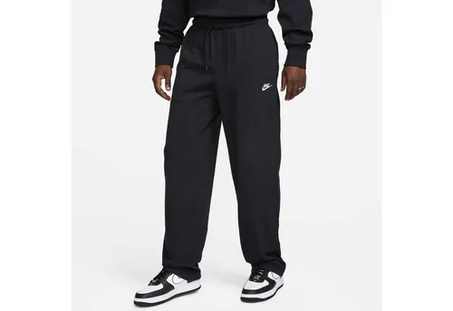 Nike Herren Hose M Nk Club Knit Oh Pant, Black/White - Hosen aus weichem Strickmaterial für geschmeidigen Tragekomfort und lässigen Schnitt, ideal für den Alltag.