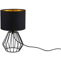Trio R50931002 Tischleuchte Chuck 1x40W E14 - Futuristisches Design in Schwarz - Tischleuchte Chuck mit E14-Fassung, futuristischem Design und gemütlicher Lichtreflexion. Perfekt für Wohnzimmer oder Schlafzimmer, Höhe 340 mm.