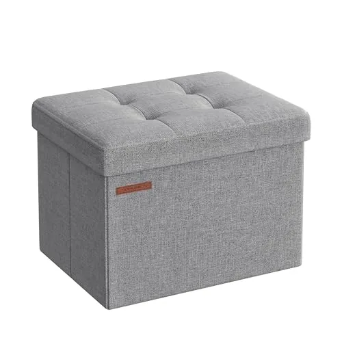 Songmics Aufbewahrungshocker in Hellgrau - (B)41 x (H)31 x (T)31 cm