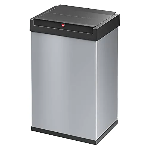 Hailo Big-Box Swing L Mülleimer 35,0 l silber - stabiler und geruchsisolierender Abfallbehälter für den Innenbereich, 3 Jahre Garantie, Made in Germany
