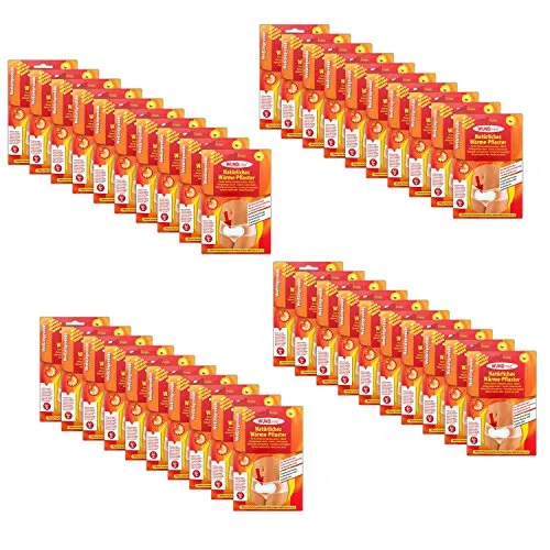40x Wärmepads für Regelschmerzen - Schmerzpflaster Unterleib - Selbstklebende Wärmepflaster, 40 Stück für wohltuende Wärme bei Regelschmerzen. Einzeln verpackt, einfach aufzutragen, wirken bis zu 8 Stunden.