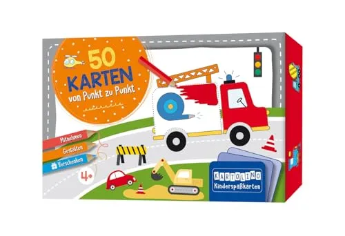 Karten von Punkt zu Punkt - Fahrzeuge: Mitnehmen, gestalten, verschenken (KARTOLINO Kinderspaßkarten) 50