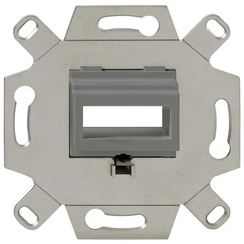 Rutenbeck 228010100 Montageadapter, SC-D/LC-Quad, 2-fach, mausgrau , für TAE-Abdeckungen