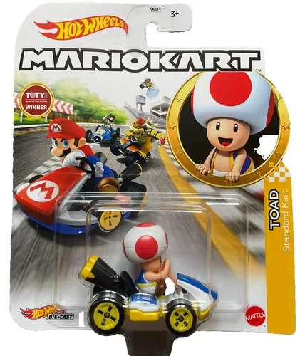 Hot Wheels Mario Kart Toad Standard Kart GJH63 GBG25 1:64 Race Kinder NEU & OVP