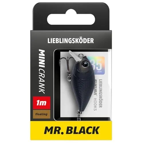 Lieblingsköder Mini Crank 35mm 3,6g - Wobbler, Farbe Lieblingsköder:Mr. Black