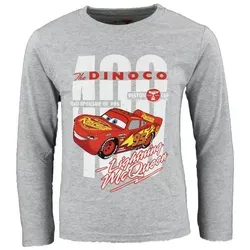 Disney Langarmshirt Disney Cars Lightning McQueen Kinder langarm T-Shirt Gr. 98 bis 128 grau 98