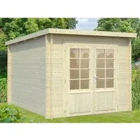 Gartenhaus Holz ELLA 260x320cm – 28mm Wände mit Doppeltür - Gartenhaus aus hochwertigem Holz, ideal für die Aufbewahrung von Gartenutensilien. Robuste 28mm Wände und großzügige Doppeltür bieten optimalen Zugang und viel Stauraum.