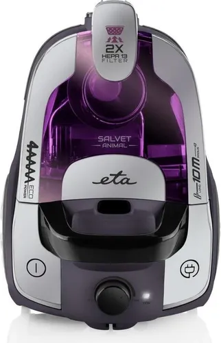 ETA Salvet Animal Bodenstaubsauger ohne Beutel - Beutelloser Staubsauger für Allergiker mit effizientem ECO Motor (700 W) und HEPA Filter, ideal für gründliche Reinigung von Teppichen und harten Böden.