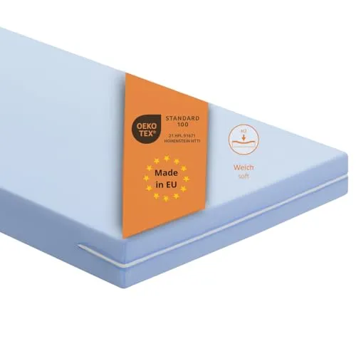 Sleepling Komfortschaum Matratze Basic 20 | 100 x 200 cm | Waschbar & Ökotex 100 - Matratze mit atmungsaktivem Komfortschaumkern, waschbarem Bezug und Ökotex 100 Zertifizierung für gesunden Schlaf. Made in EU für höchste Qualität.