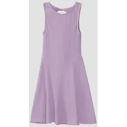 s.Oliver Kurzes Kleid aus Rippware mit Cut-Out in lila von s.Oliver