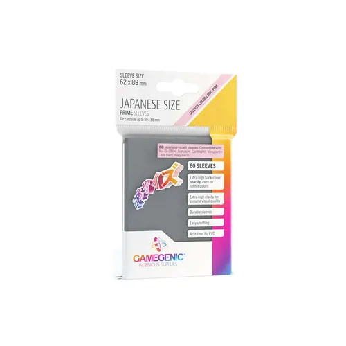 Gamegenic PRIME Japanese Sized Sleeves Dunkelgrau