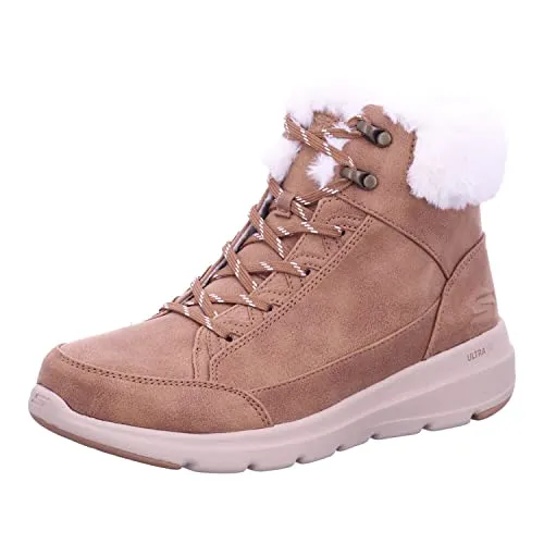Skechers Damen Winter Boots Kastanie 41 EU - Wanderschuhe aus hochwertigem synthetischem Leder, perfekt für kalte Tage und Outdoor-Abenteuer.