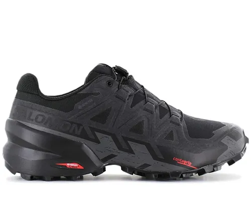 SALOMON Herren Trailrunningschuhe SPEEDCROSS 6 GTX Black - Laufschuhe mit GORE-TEX Membran für optimalen Wetterschutz, leichter und mit verbessertem Grip für anspruchsvolle Trails und schlammige Bedingungen.