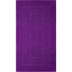 Lashuma Badematte London, Höhe 5 mm, schnell trocknend, Frottee, rechteckig, Waschbarer Badläufer 50x90 cm lila lila rechteckig | 50 cm x 90 cm x 5 mm
