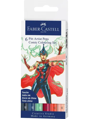 Faber-Castell Tuschestift Pitt Artist Pen Comic 6x