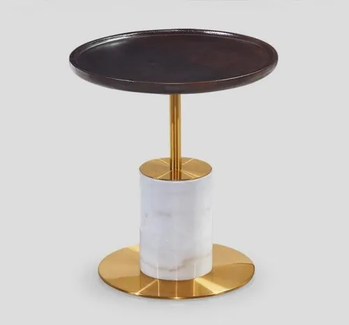Designer Weißer Kaffeetisch – Luxuriöser Beistelltisch für stilvolle Wohnzimmer - Eleganter Beistelltisch aus Marmor in modernem Design, ideal für stilvolle Wohnräume. Maße: 45 x 45 x 58 cm, rund und pflegeleicht. Verleihen Sie Ihrem Zuhause einen Hauch von Luxus!