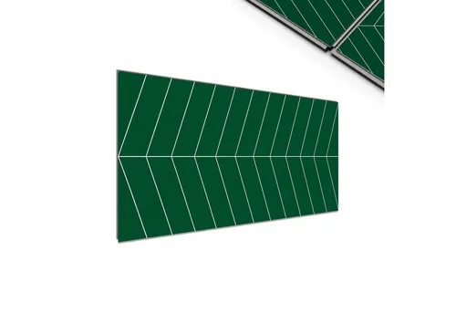 IZODEKOR SPC Wandpaneele 60x120 cm – Wasserdichte Wandverkleidung in Chevron Grün