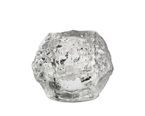 Kosta Boda Kerzenhalter: Snowball Teelichthalter 9 cm - Kerzenständer, schwedischer Designklassiker von Ann Wolff, sorgt für gemütliche Atmosphäre und erinnert an winterliche Schneebälle.