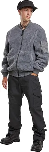 Brandit MA1 Sherpa Jacket - Anthracite, 5XL - Funktionsjacke im Bomberjackenstil aus Teddyfleece, ideal für kalte Tage mit praktischen Taschen und elastischen Bündchen für optimalen Sitz.