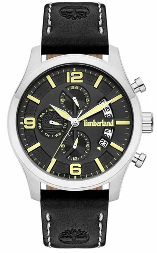 Herren Armbanduhr Timberland Multifunktion Lederband schwarz TBL15633JS.02
