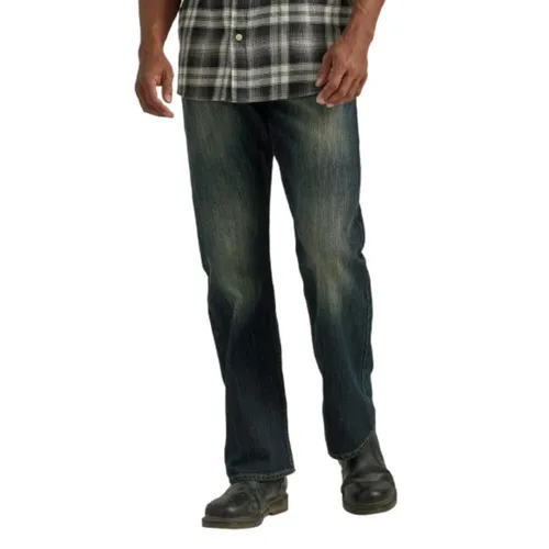 HerrenJeans mit lockerer Passform, Blau/Schwarz Stretch, 29W / 30L