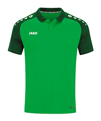 JAKO Herren Poloshirt Performance, Soft Green/Schwarz, 3XL - Poloshirt aus 100% recyceltem Polyester, atmungsaktiv und schnell trocknend – ideal für Sport und Freizeit.