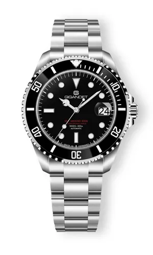 Gigandet Automatikuhr SEAGROUND 3000 - Mechanische Uhr mit Saphirglas und Keramiklünette, Made in Germany, wasserdicht bis 30 bar und mit Swiss SuperLuminova für optimale Lesbarkeit.
