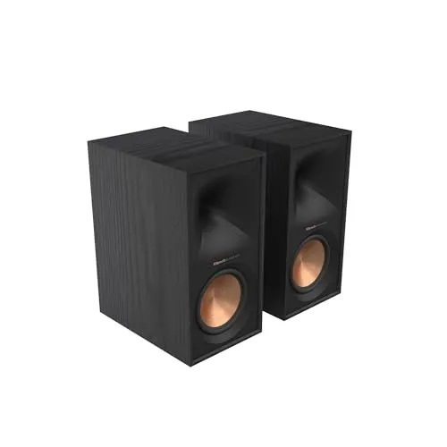 Klipsch R-60M Kompakter Regallautsprecher - Regal-Lautsprecher mit schlankem Design und hochwertigem Gehäuse. Genießen Sie beeindruckenden Sound dank exklusiver Tractrix-Horntechnologie für ein echtes Live-Erlebnis.